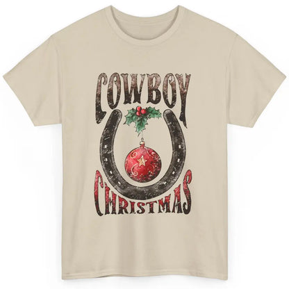 Christmas Cowboy Horseshoe Xmas Balls Western Christmas Classic Unisex T-Shirt