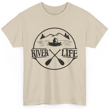 Retro River Life Is Better On The River Kayaking Canoe Classic Unisex T-Shirt