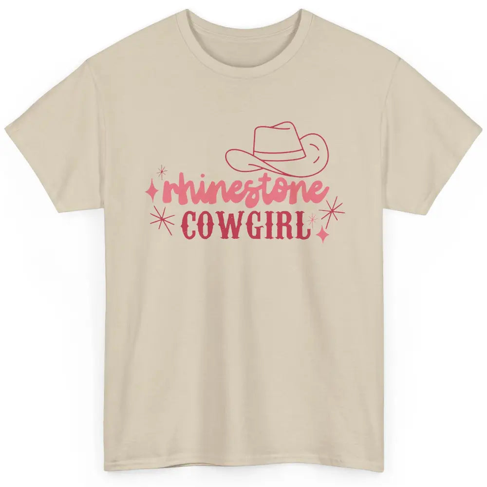 Retro Rhinestone Cowgirl Hippie Western Country Cowgirls Classic Unisex T-Shirt