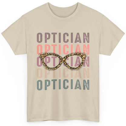Retro Optometrist Leopard Eyeglasses Optician Ophthalmology Classic Unisex T-Shirt