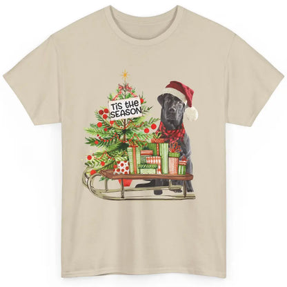 Black Labrador Christmas Tree Tis The Season Black Lab Mom Classic Unisex T-Shirt