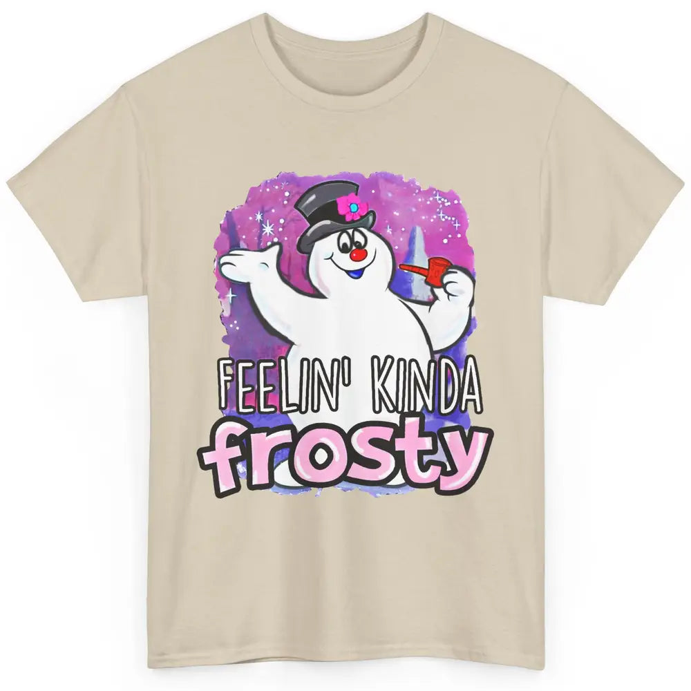 Christmas Snowman Feeling Kinda Frosty Snowflakes Christmas Classic Unisex T-Shirt