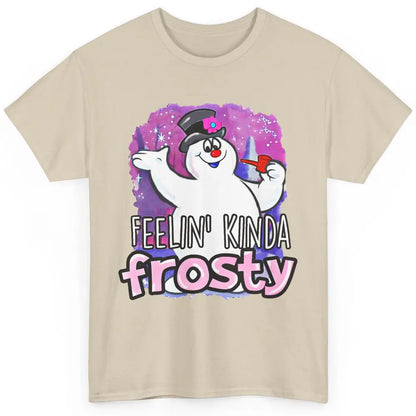 Christmas Snowman Feeling Kinda Frosty Snowflakes Christmas Classic Unisex T-Shirt