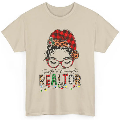 Merry Christmas Xmas Santa Messy Hair Realtor Real Estate Classic Unisex T-Shirt