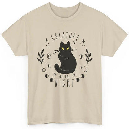 Black Cat Witch Creature Of The Night Halloween Cat Costume Classic Unisex T-Shirt