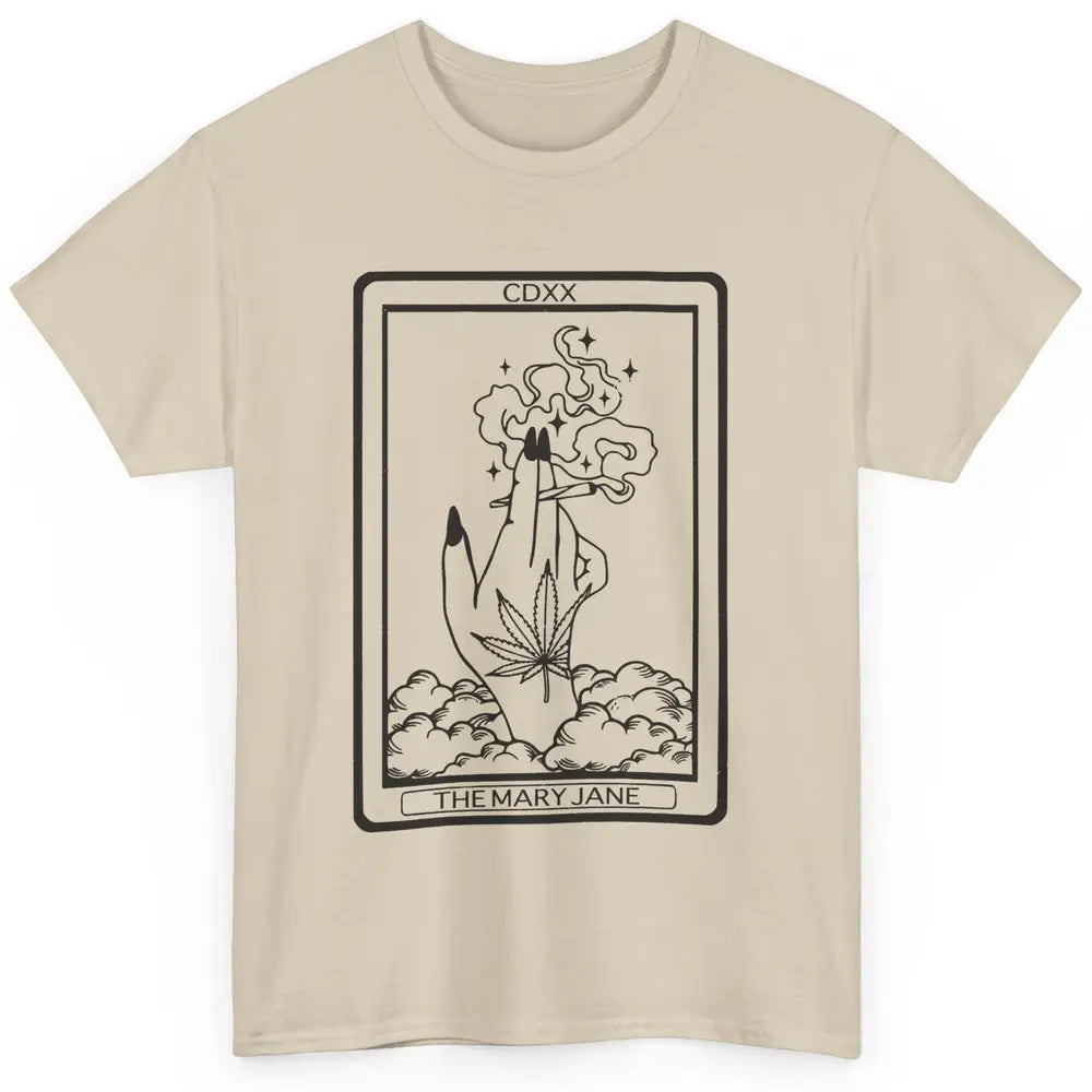 Vintage Weed Mary Jane Tarot Card Weed Smoker Smoking Lady Classic Unisex T-Shirt