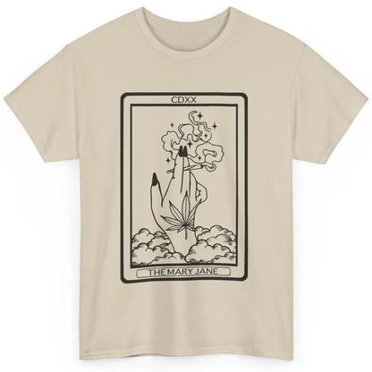 Vintage Weed Mary Jane Tarot Card Weed Smoker Smoking Lady Classic Unisex T-Shirt