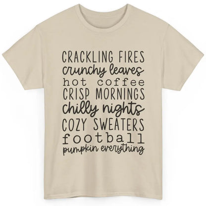 Fall Favorite Crackling Fire Pumpkin Everything Thanksgiving Classic Unisex T-Shirt