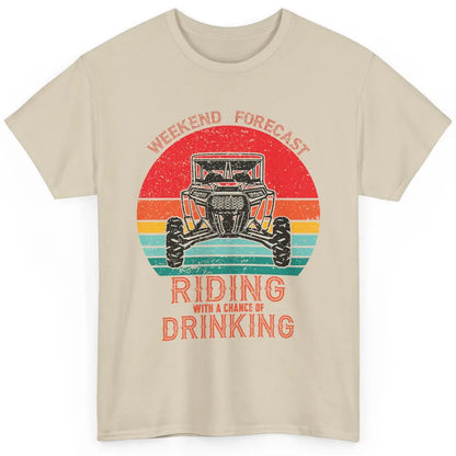 Vintage UTV Weekend Forecast Drinking Mud Riding SXS Life Classic Unisex T-Shirt