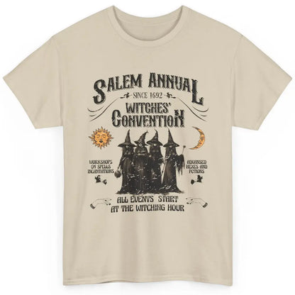 Retro Salem Annual Witches Convention Halloween Witch Magic Classic Unisex T-Shirt
