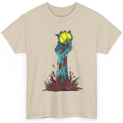 Zombie Hand Softball Funny Halloween Softball Scary Costume Classic Unisex T-Shirt