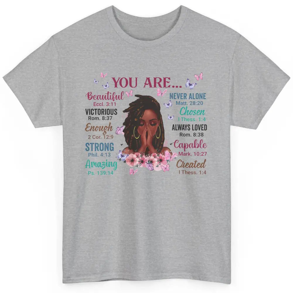Black Girl God Says I Am Afro Woman Christian Religious Gift Classic Unisex T-Shirt