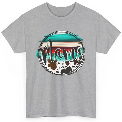 Western Country Boho Mama Cowhide Turquoise Western Mama Classic Unisex T-Shirt