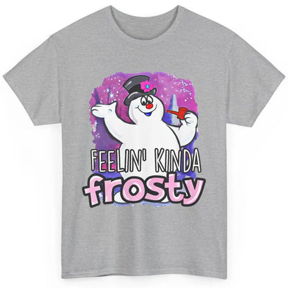 Christmas Snowman Feeling Kinda Frosty Snowflakes Christmas Classic Unisex T-Shirt