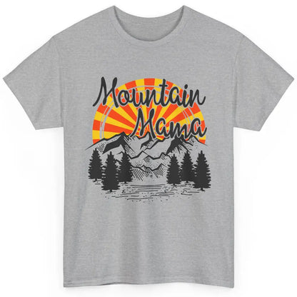 Retro Rainbow Sunset Mountain Mama Hiking Mom Climbing Classic Unisex T-Shirt
