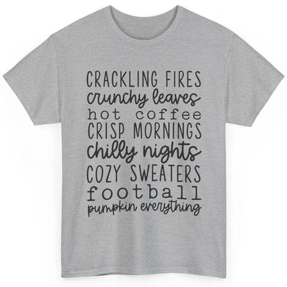 Fall Favorite Crackling Fire Pumpkin Everything Thanksgiving Classic Unisex T-Shirt