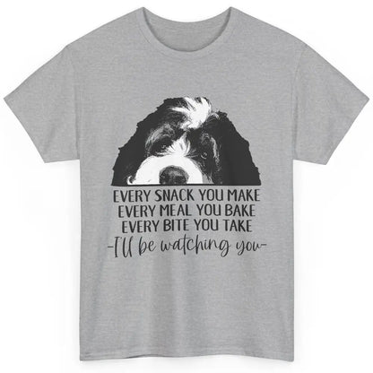 Bernedoodle I'll Be Watching You Bernedoodle Dog Lovers Gift Classic Unisex T-Shirt