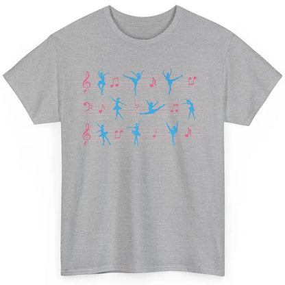 Ballet Dancer Ballerina Pointer Feet Musical Notes Dancing Classic Unisex T-Shirt