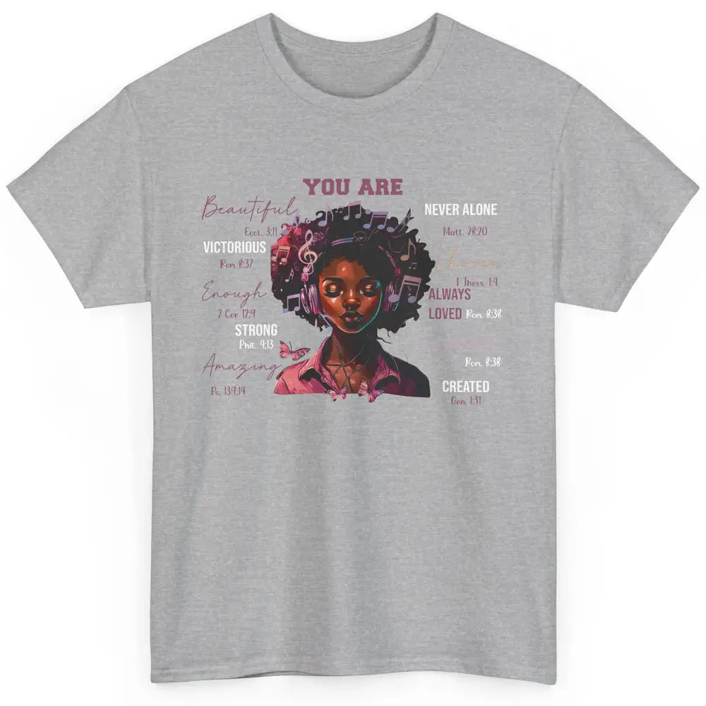 Black Girl Christian God Says I Am Bible Verse Religious Classic Unisex T-Shirt