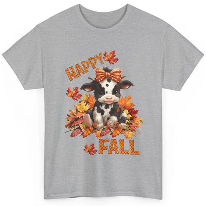 Cute Baby Cow Bandana Hay Fall Pumpkin Thanksgiving Autumn Classic Unisex T-Shirt