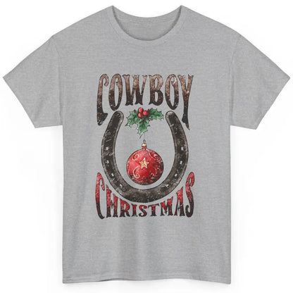 Christmas Cowboy Horseshoe Xmas Balls Western Christmas Classic Unisex T-Shirt