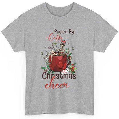 Merry Christmas Skeleton Drink Fueled By Coffee Xmas Latte Classic Unisex T-Shirt