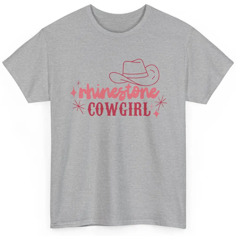 Retro Rhinestone Cowgirl Hippie Western Country Cowgirls Classic Unisex T-Shirt