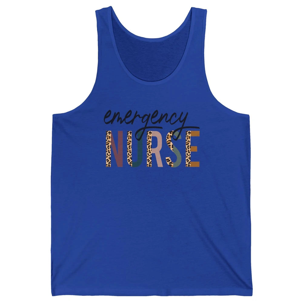 Emergency Nurse Leopard Nurse Gift Unisex Jersey Tank