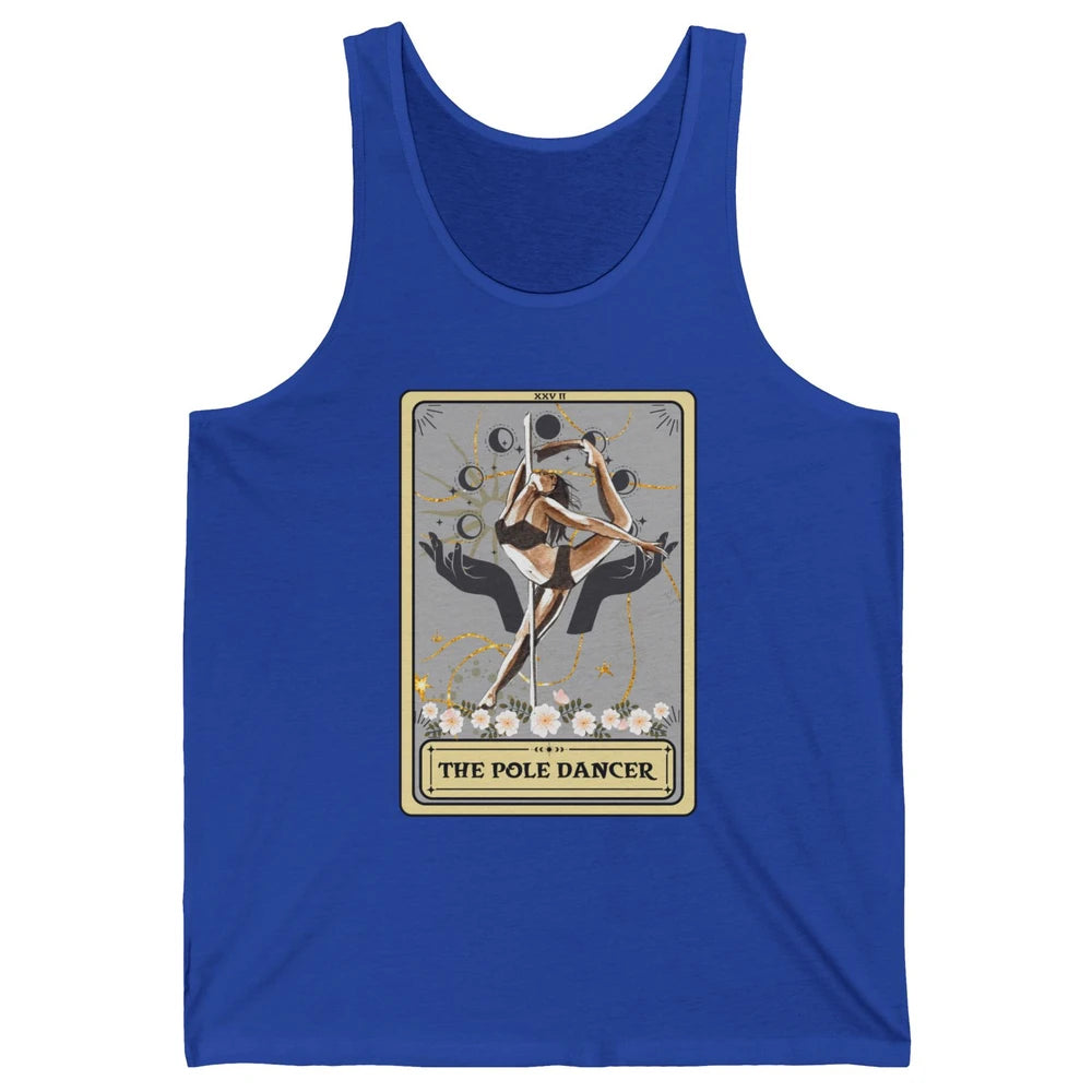 Retro The Pole Dancer Tarot Card Pole Dancing Halloween Unisex Jersey Tank