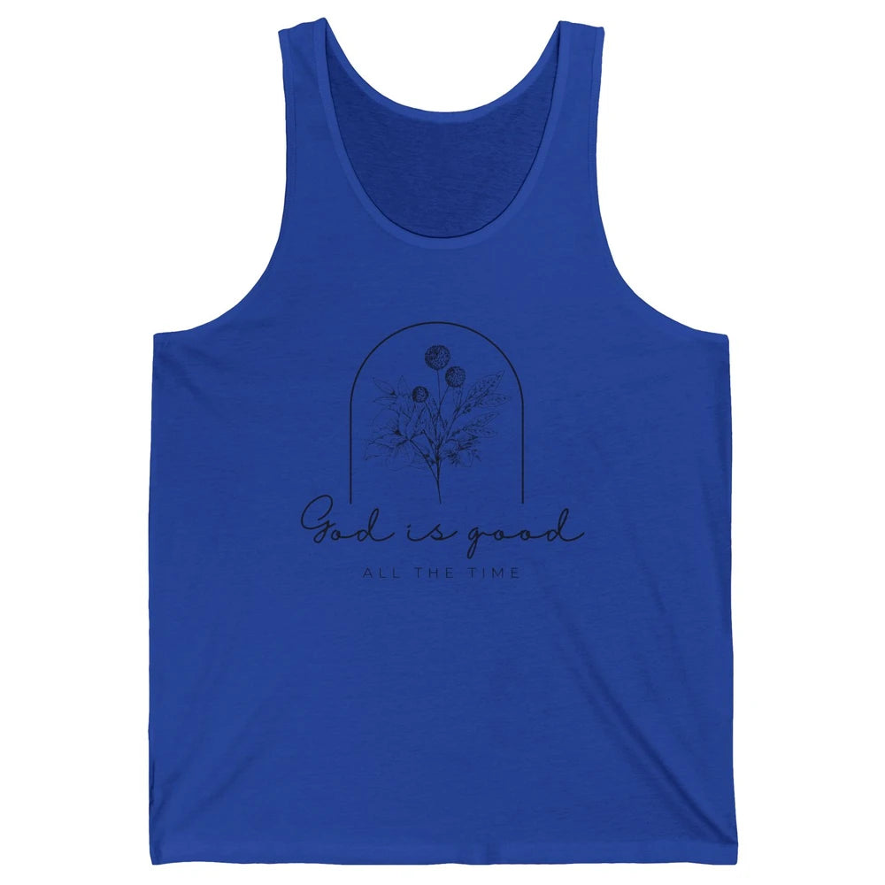 Christian Faith God Is Good All The Time Religious Men Women Unisex Jersey Tank