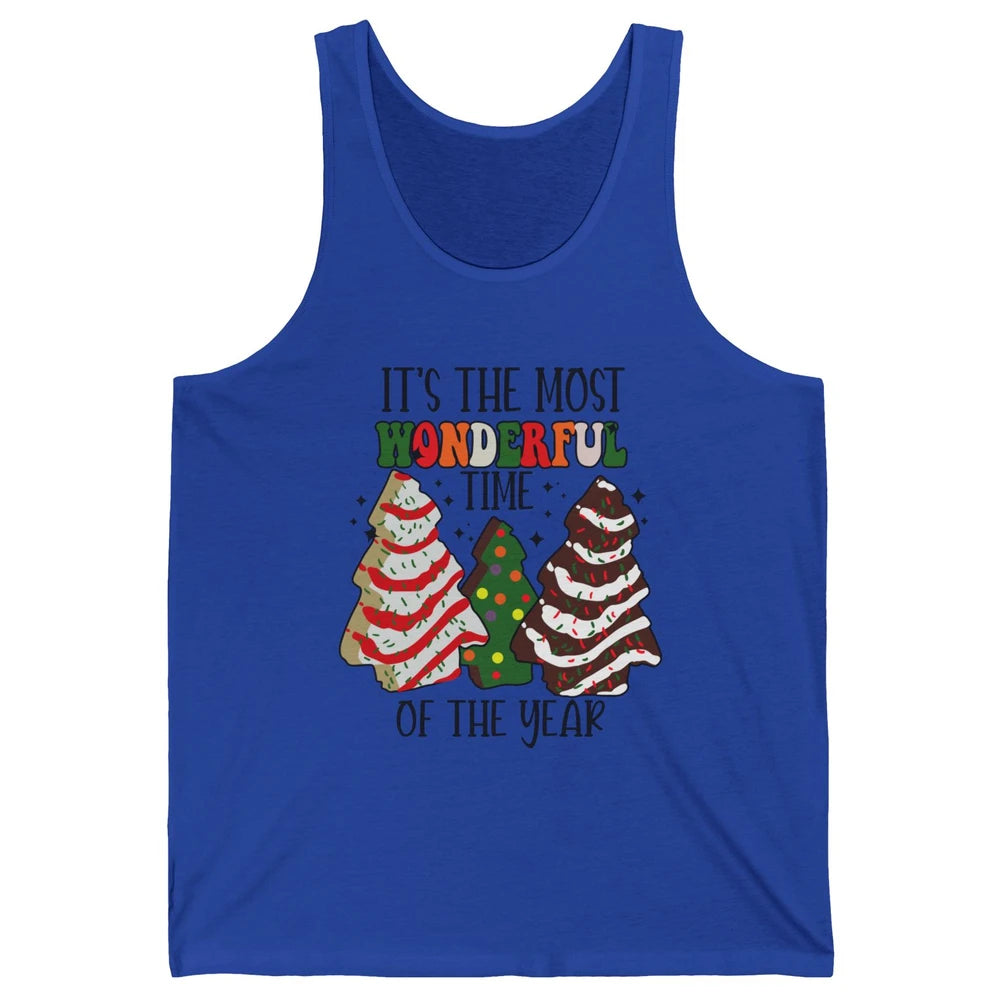 Christmas Tree Cakes Most Wonderful Time Of Year Christmas Unisex Jersey Tank