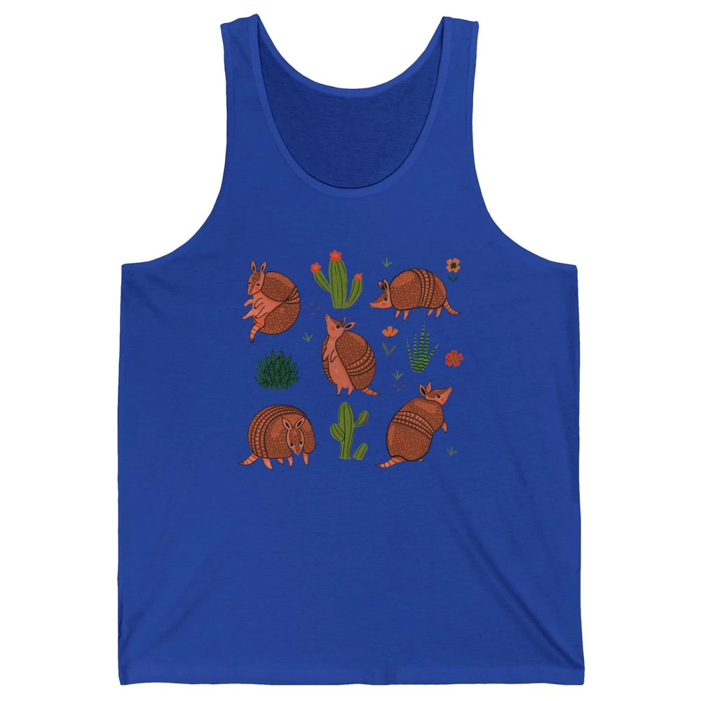 Retro Desert Armadillo Just An Armadillo Girl Western Animal Unisex Jersey Tank