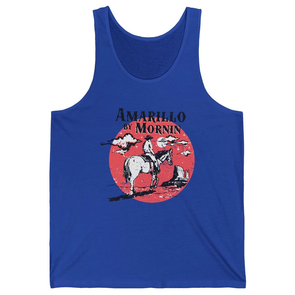 Retro Country Music Amarillo By Morning Western Cowboy Gift Unisex Jersey Tank
