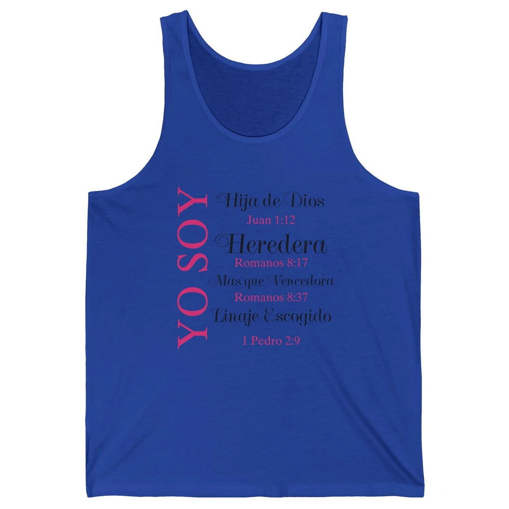 Christian Yo Soy Inspiracion Bible Verse Spanish Religiosa Unisex Jersey Tank