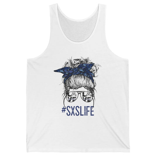 Messy Bun Hair SXS Life Side By Side Riders Girl Riding Gift Unisex Jersey Tank