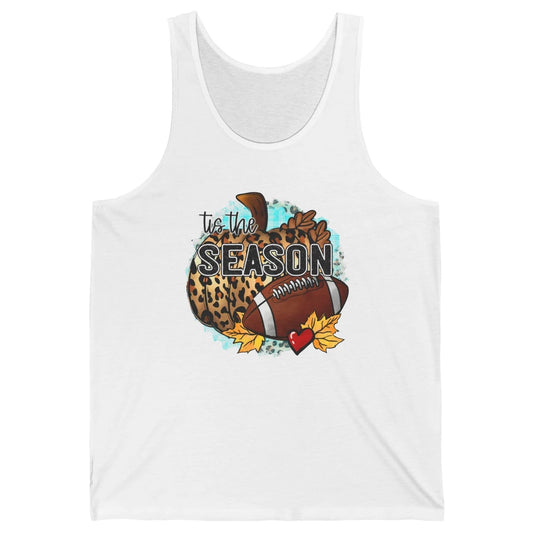 Leopard Football Pumpkin Tis The Season Fall Leaves Autumn Unisex Jersey Tank