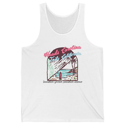 Heads Carolina Tail California Western Summer Beach Paradise Unisex Jersey Tank