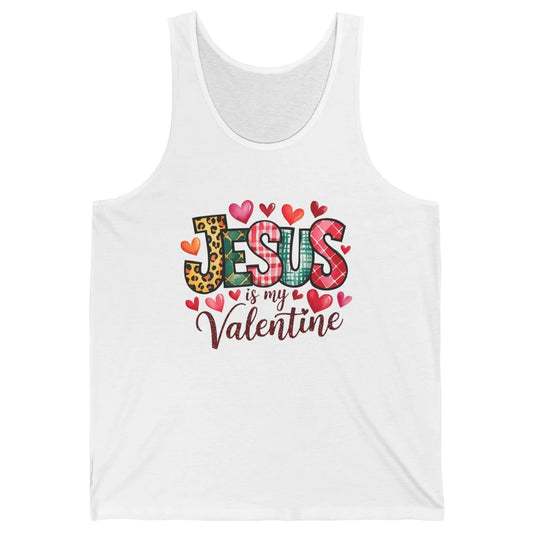 Jesus Is My Valentine Christian Religious Heart Love Bible Verse God Lover Church Unisex Jersey Tank