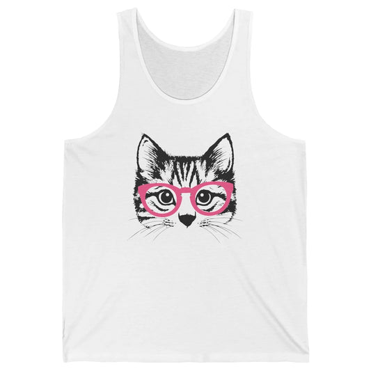 Kitten Cat Wearing Eyeglasses Optometrist Ophthalmologist Unisex Jersey Tank
