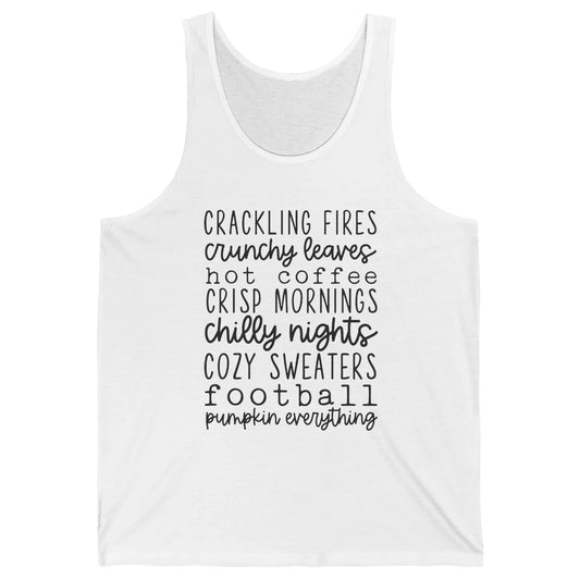 Fall Favorite Crackling Fire Pumpkin Everything Thanksgiving Unisex Jersey Tank