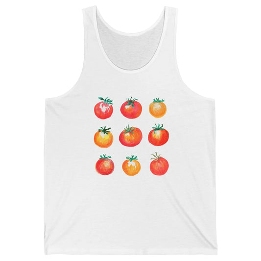 Funny Tomato Pun Hand Draw Tomatoes Watercolor Summer Foodie Unisex Jersey Tank