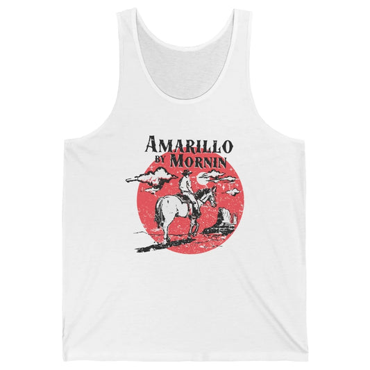 Retro Country Music Amarillo By Morning Western Cowboy Gift Unisex Jersey Tank