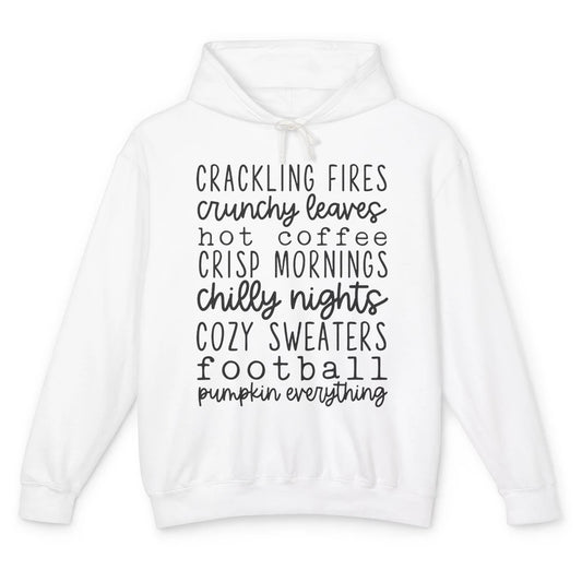Fall Favorite Crackling Fire Pumpkin Everything Thanksgiving Unisex Lightweight Hoodie