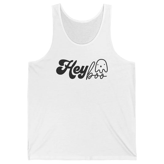 Funny Ghost Hey Boo Pumpkin Halloween Autumn Thanksgiving Unisex Jersey Tank