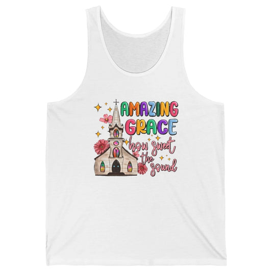 Christian Church Amazing Grace How Sweet The Sound Religious Unisex Jersey Tank