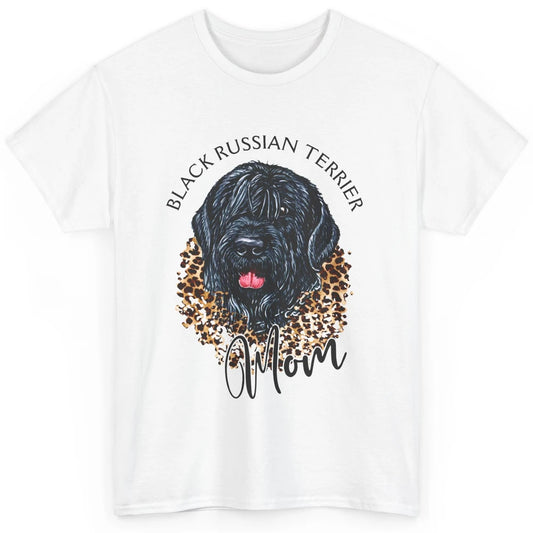 Black Russian Terrier Dog Mom Black Russian Terrier Leopard Classic Unisex T-Shirt