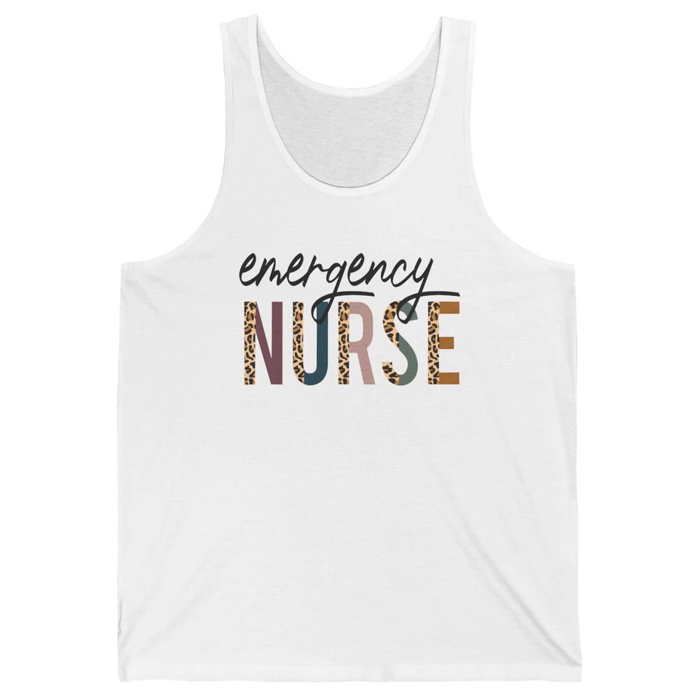 Emergency Nurse Leopard Nurse Gift Unisex Jersey Tank