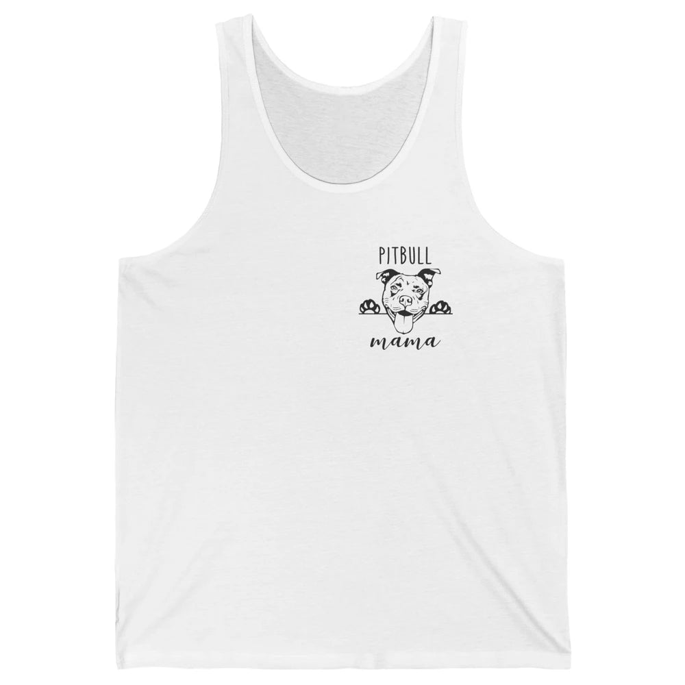 Cute Pitbull Mama Pocket Funny Hiding Dog Pet Mom Lover Unisex Jersey Tank
