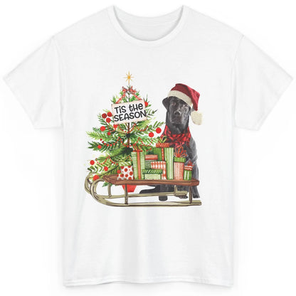 Black Labrador Christmas Tree Tis The Season Black Lab Mom Classic Unisex T-Shirt