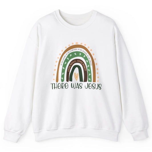 Retro Rainbow In Every Minute There Was Jesus Christian Gift Unisex Crewneck Sweatshirt